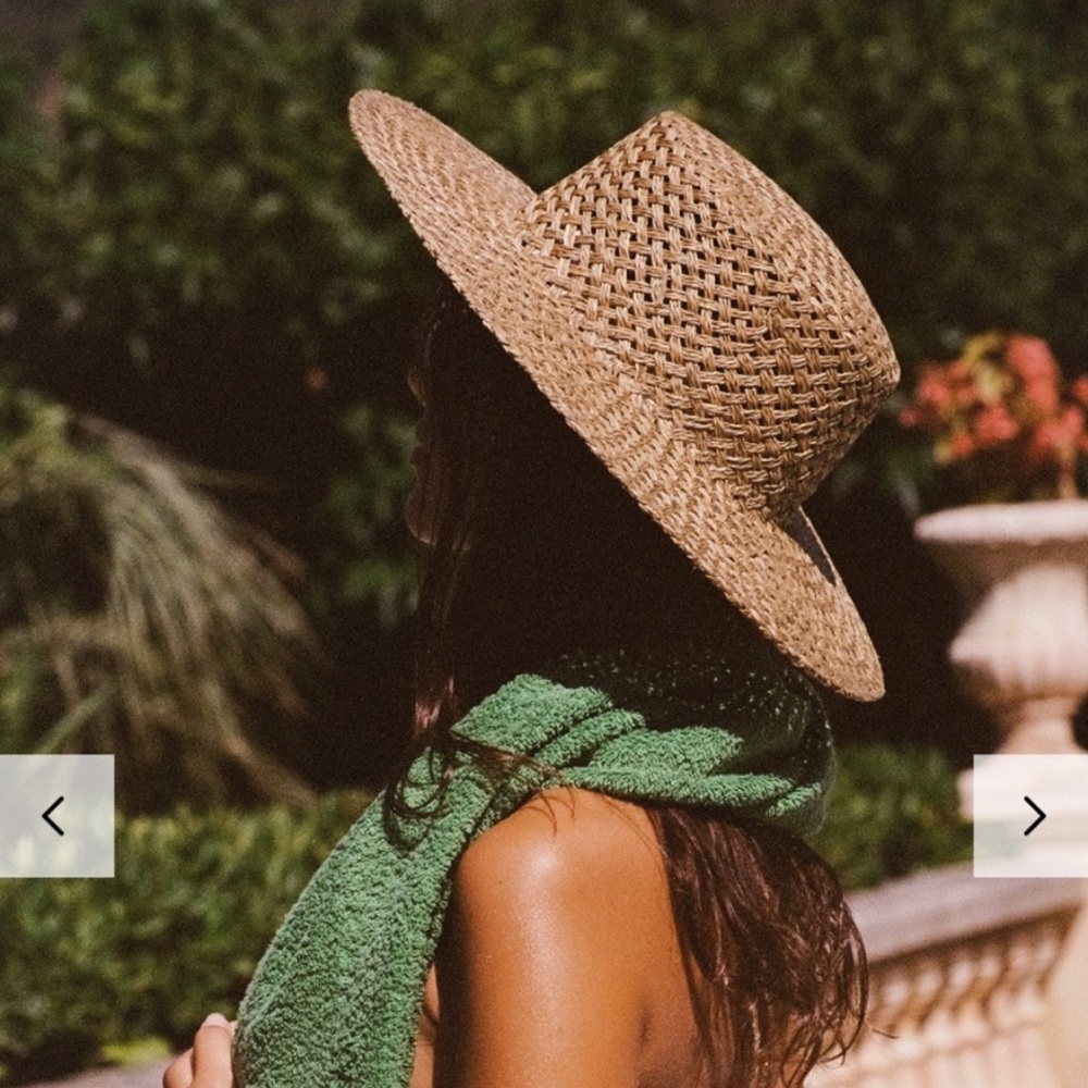 NWT Lack of color SunnyDip Seagrass Boater Wide Brim Hat